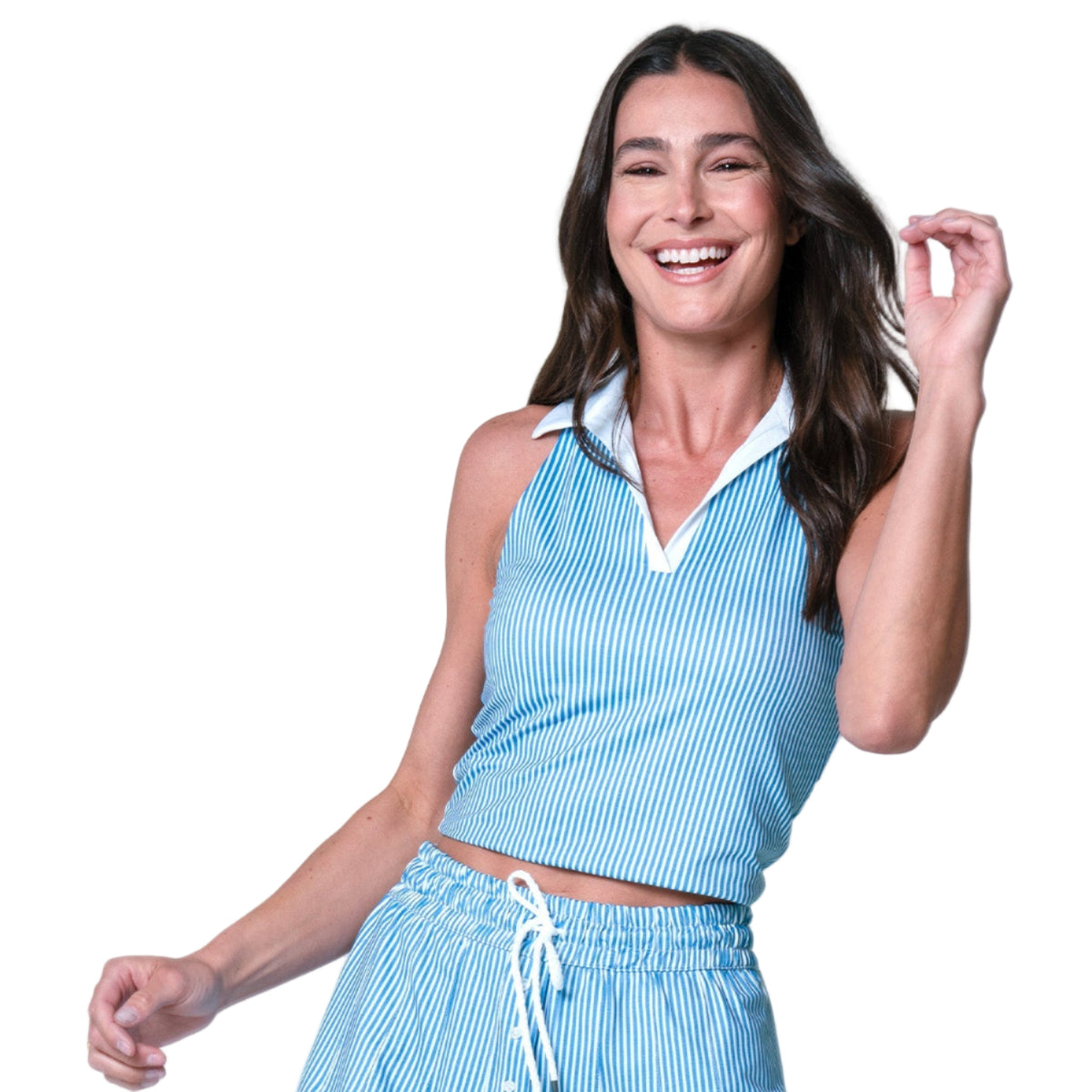 Lucky In Love Hip Fit Women's Polo Tank