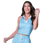 Lucky In Love Hip Fit Women's Polo Tank