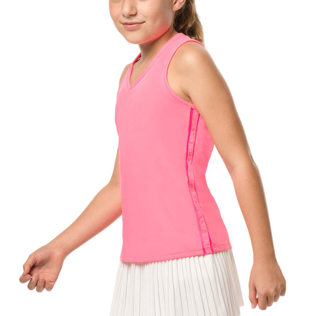 Lucky In Love Girls Tennis Tank Top