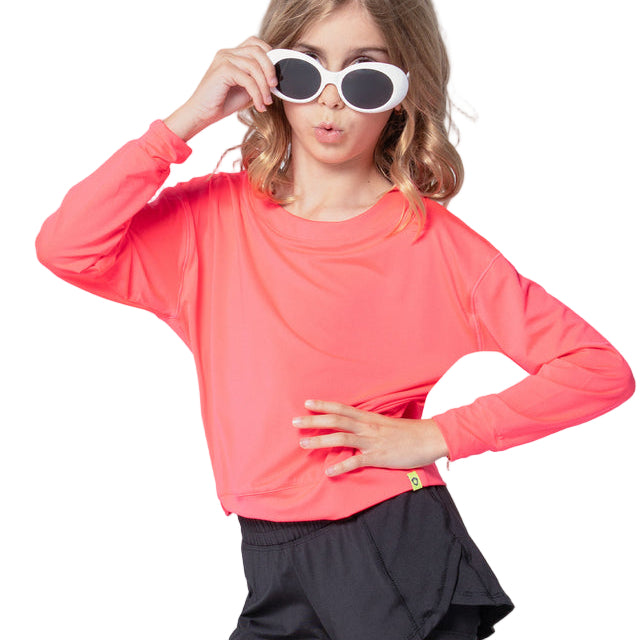 Lucky In Love Long Sleeve Girls Tennis Top