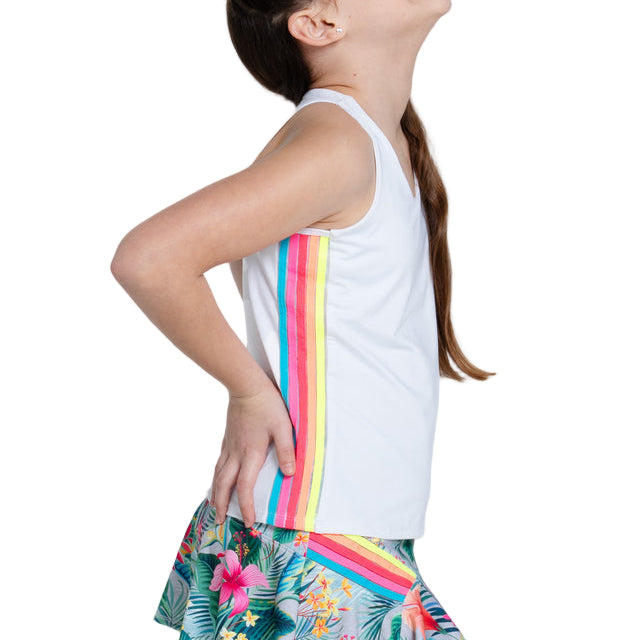 Lucky In Love Girls Tennis Tank Top